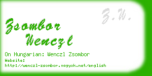 zsombor wenczl business card